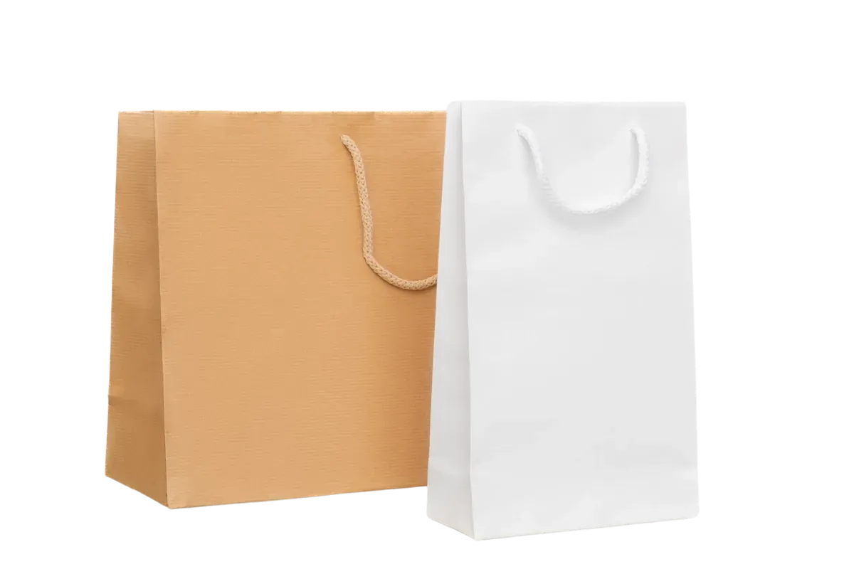 Colourful printed paper bags produced by EasyBag suppliers